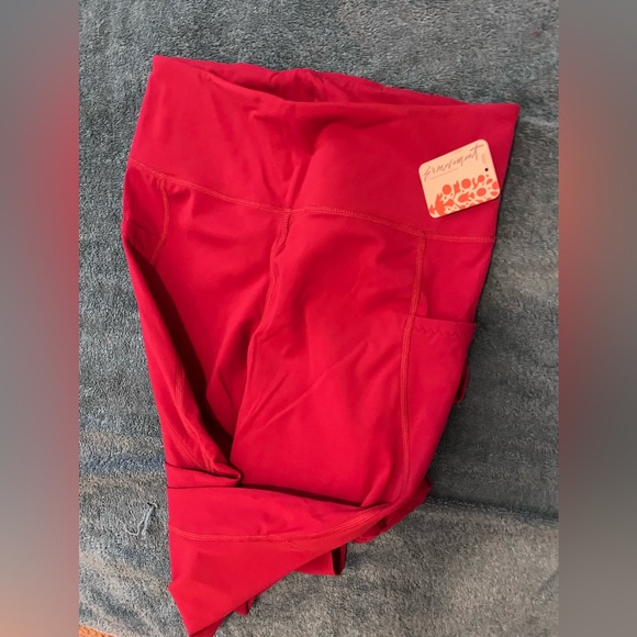 Free People Leggings. Red Size Medium. NWT! - Picture 2 of 4